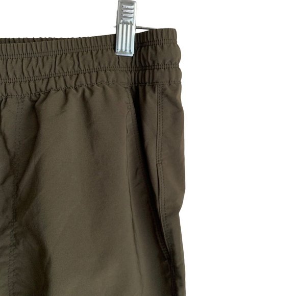 The North Face Womens Cargo Capri Pants Size L 34-36 Green Elastic Waist Stretch - Picture 11 of 13